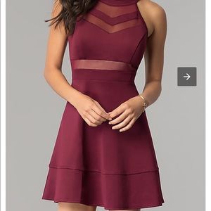 Macy’s Burgundy halter neck dress